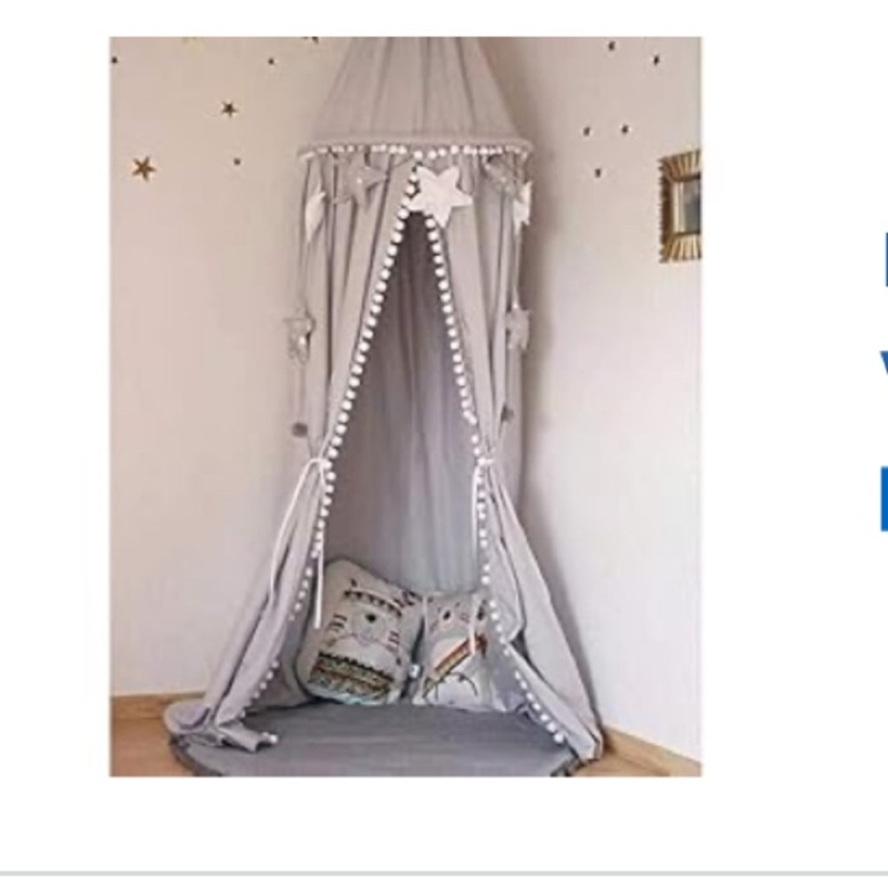 Gray Kids Play Tent Canopy